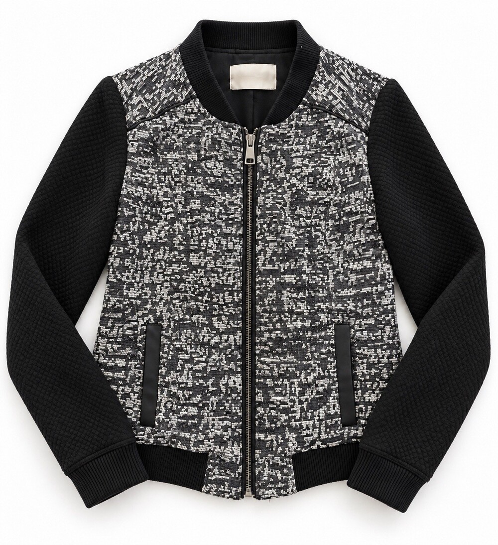 Banana Republic Mixed Media Bomber Jacket – Women’s Medium